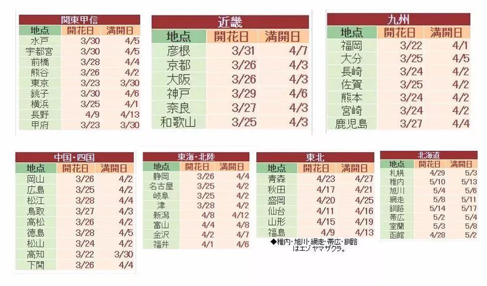 19日本樱花绽放预测日程表与赏樱旅行地推荐攻略 看点快报