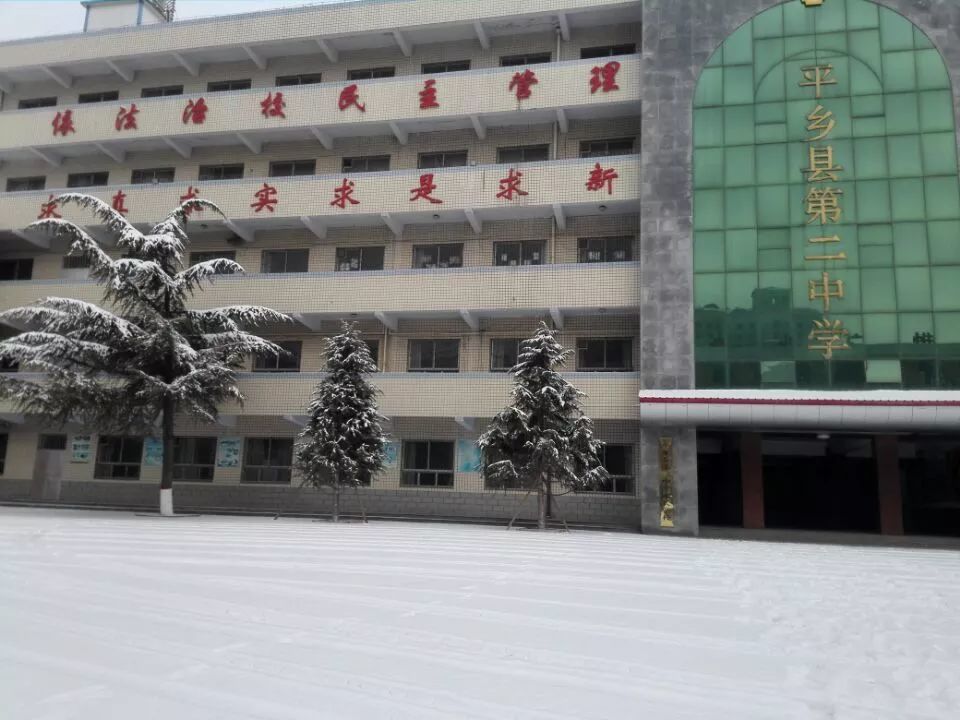 雪后的平乡二中校园