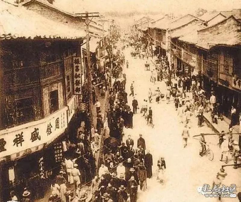 20世纪40年代,俯瞰武成路风貌.