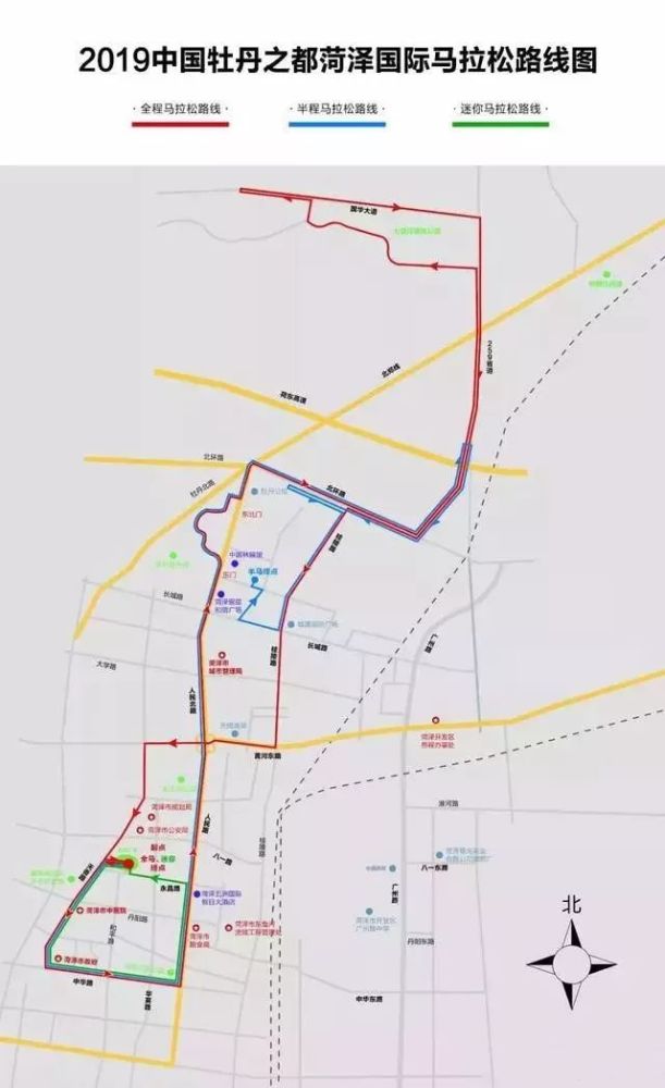 菏泽国际马拉松即将举行!赛道接入曹州牡丹园!详细路线图公布!