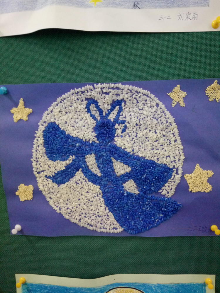 用五谷杂粮制作的艺术品