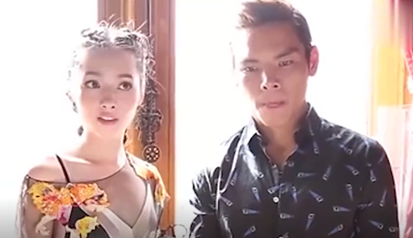 郭碧婷向佐同时接受采访,当镜头曝光她穿的网