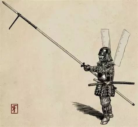 日本人只要上了战场,长矛是从足轻到武士的标准配置.