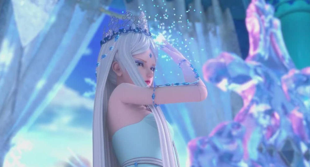 动漫中使用冰雪魔法的"冰公主"们,艾莎最霸气,海琴烟美到发光