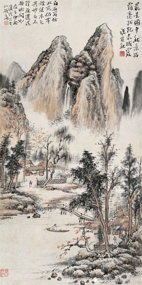 近现代江南山水画名家诸健秋作品欣赏