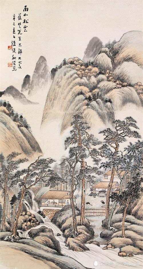 近现代江南山水画名家诸健秋作品欣赏