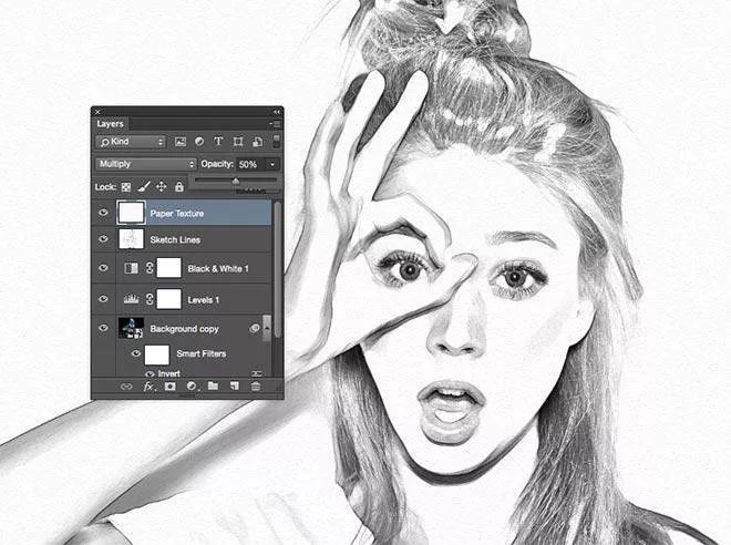 photoshop打造铅笔素描画效果