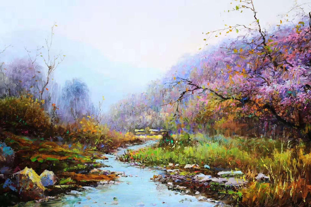 图6.油画.桃花源