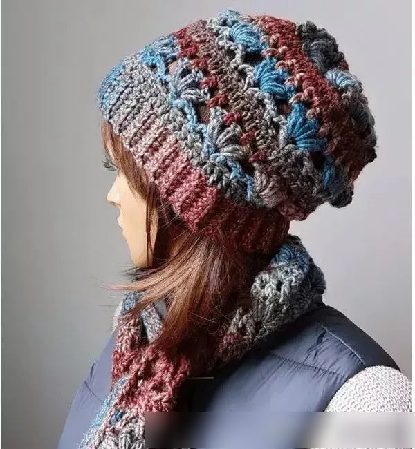 毛线钩针编织帽子,用这个方法温暖又时尚,怎么戴都好好看