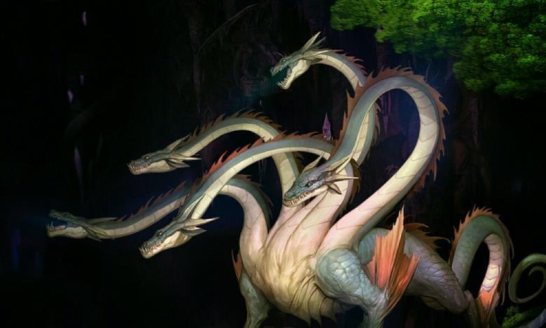 相柳是有九个脑袋的上古巨蛇,能一口吞下一座山.