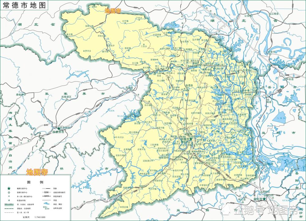 湖南常德2区6县1市,10幅最新高清地图