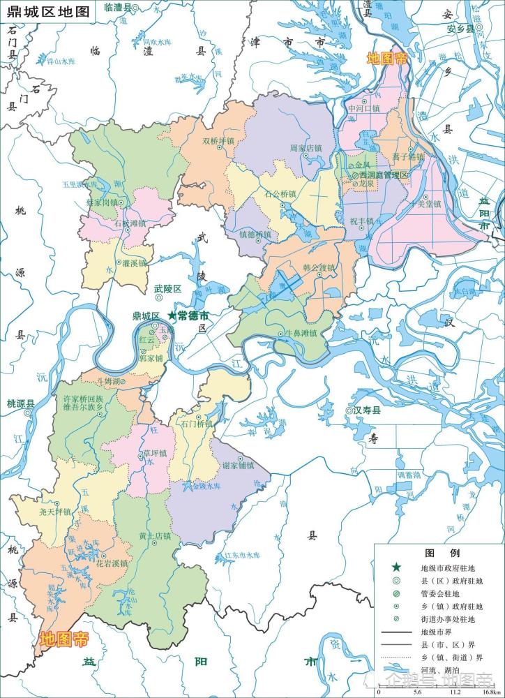 湖南常德2区6县1市,10幅最新高清地图