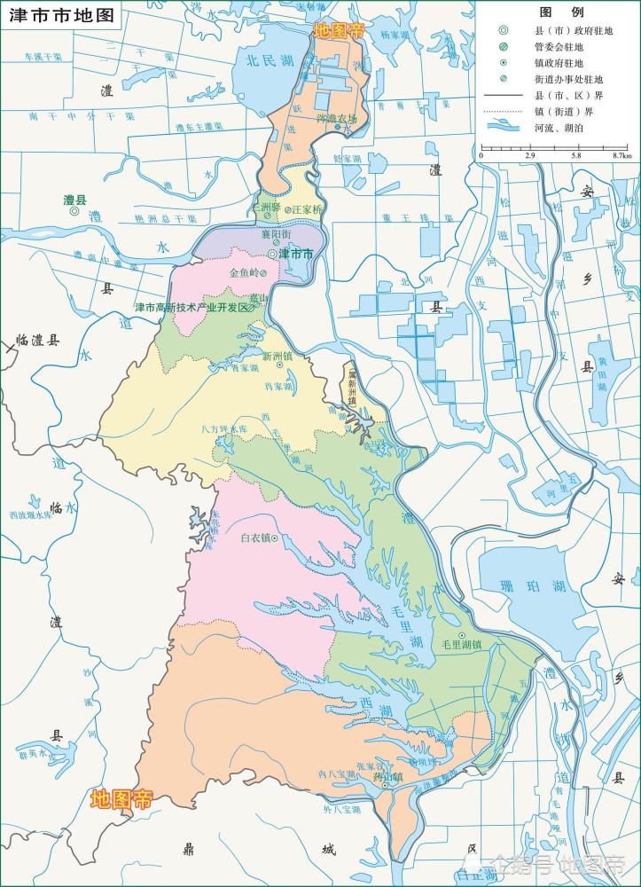 湖南常德2区6县1市,10幅最新高清地图