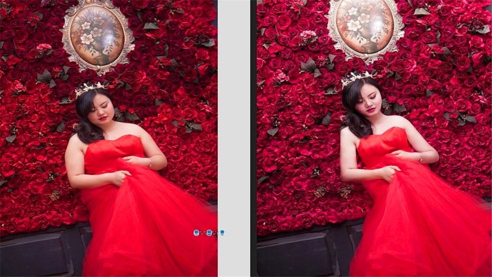 p图大神放出"婚纱照"原图,看完前后对比,网友:这钱花得值
