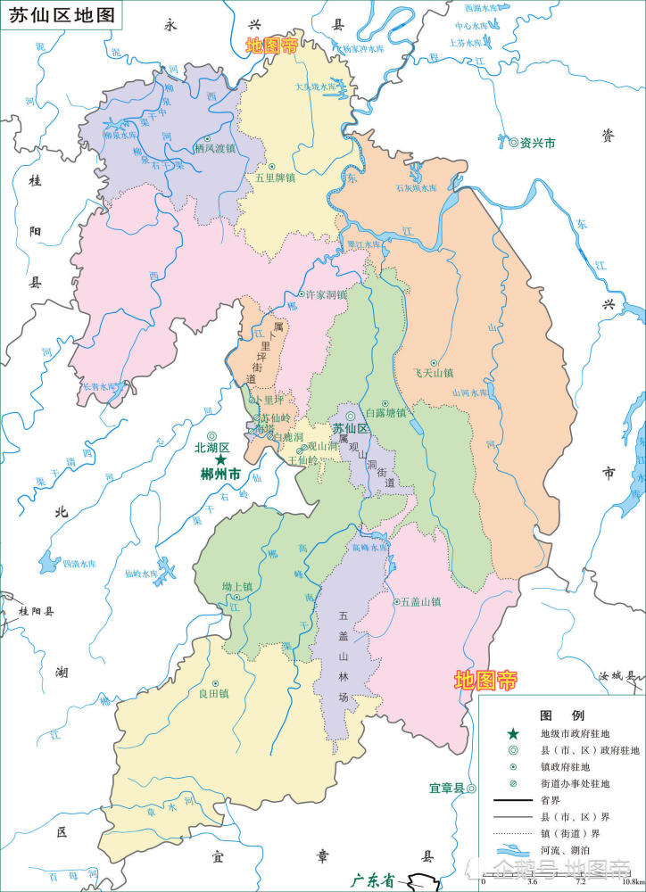 林中之城湖南郴州,11个县市区最新高清地图