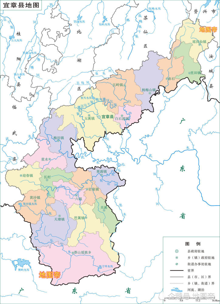 林中之城湖南郴州,11个县市区最新高清地图