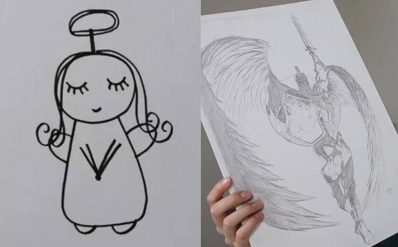 画渣临摹对比画神临摹,大佬就是来吊打的?