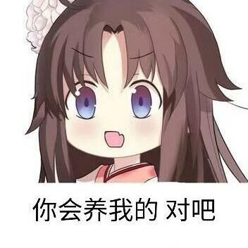 动漫表情包:你会养我的对吧