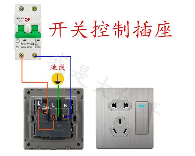 一开加5孔的3种接线,老电工分享3张实物接线图,一看就