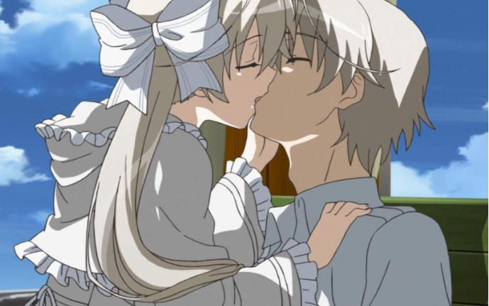 女孩子的手放在男生的肩膀,就说明了她还没做好准备