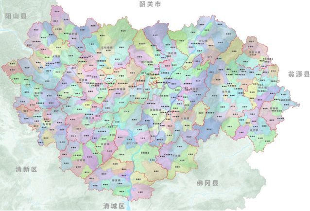 英德市市域乡村建设规划:1个主中心,2个副中心城镇,6个中心镇和14个