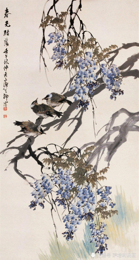 在传统花鸟画中加入明暗变化,近现代花鸟画大家柳滨作品欣赏