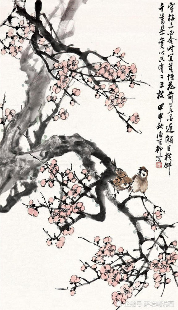 在传统花鸟画中加入明暗变化,近现代花鸟画大家柳滨作品欣赏