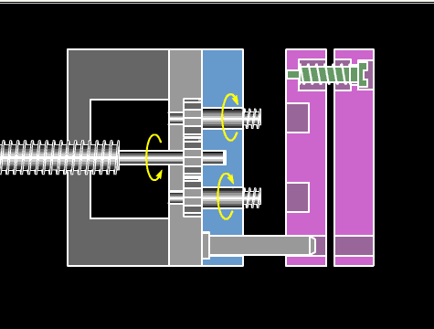 注塑模具机械动画