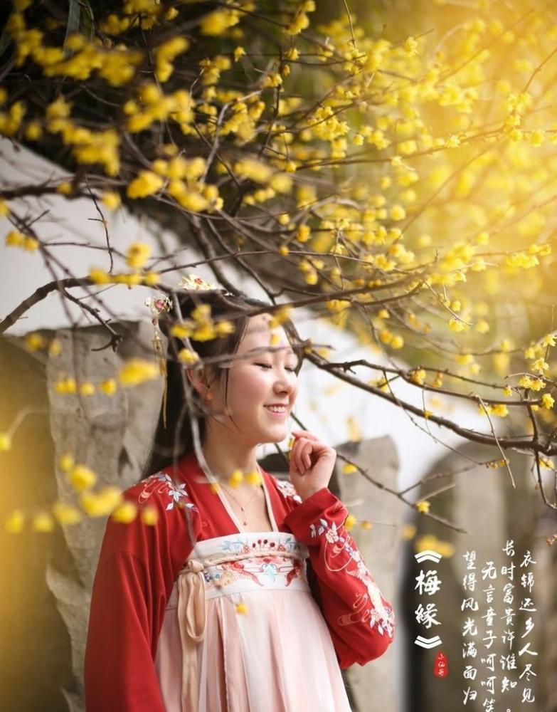 长安姑娘游玩无锡梅园,心心相惜,只因梅缘 .