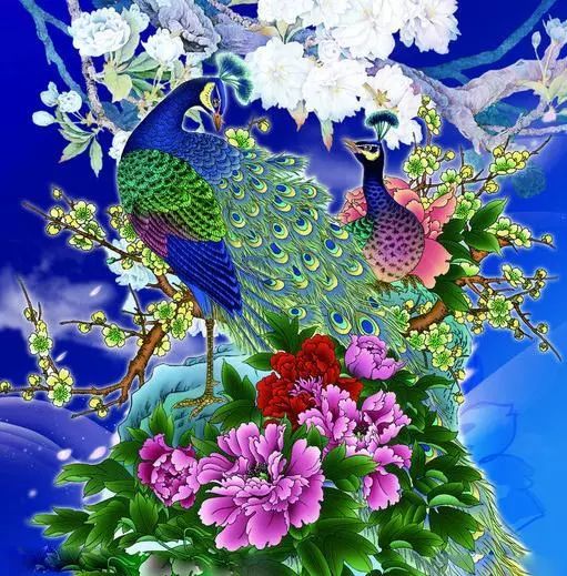 手机壁纸 精美的传统富贵吉祥画