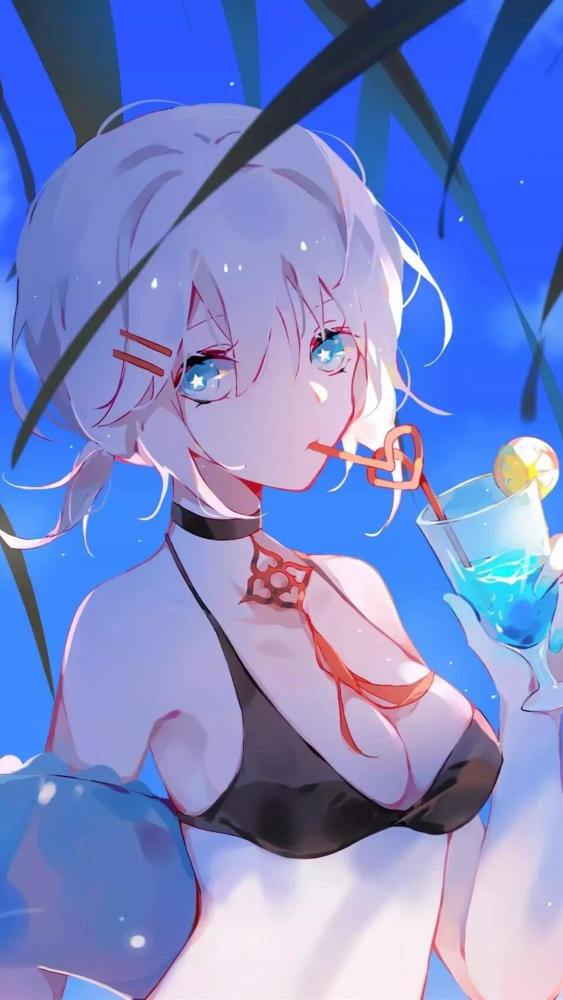 二次元动漫美女性感唯美插画图片手机壁纸