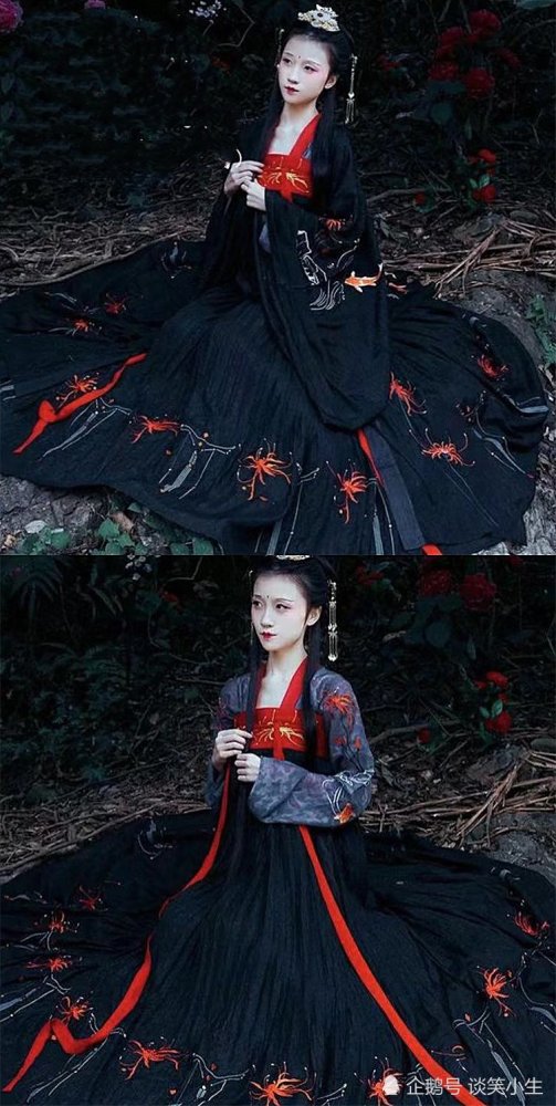 "黑暗系"气质女生汉服,高冷女王范,不走"寻常路"!