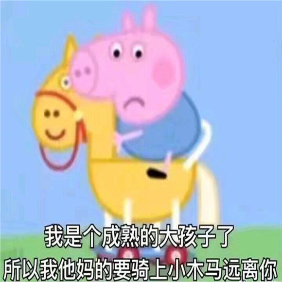 好搞笑的一张表情,成熟,大孩子,木马三个词之间好像没什么关系