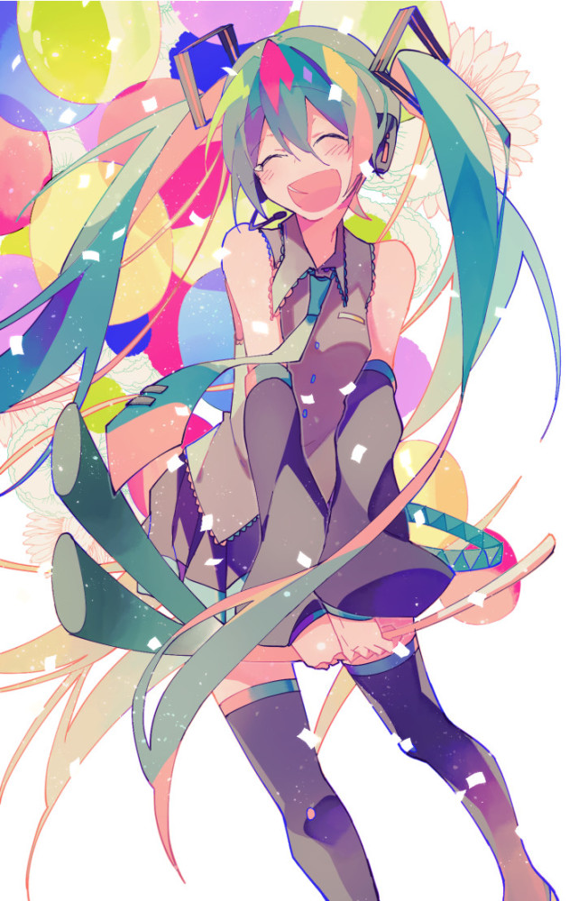 《初音未来》摇晃的霓虹灯,扭曲了城市的高楼.