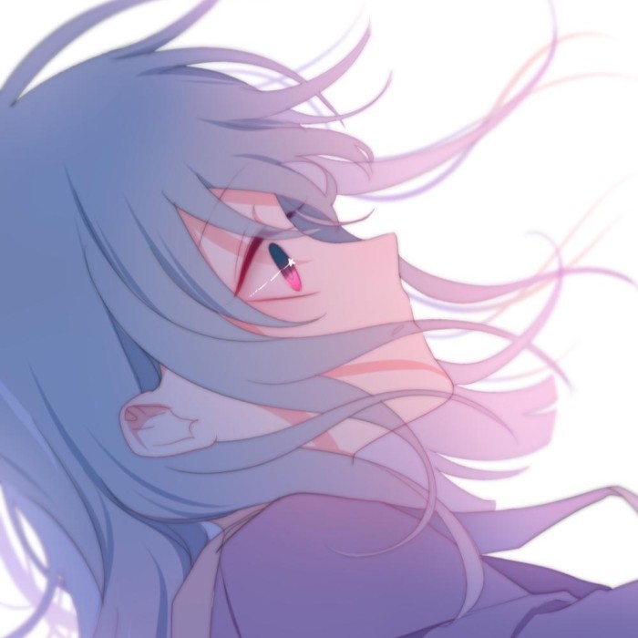 简约·冷淡风·动漫女生头像:我一直在放弃他,又好像一直在等他