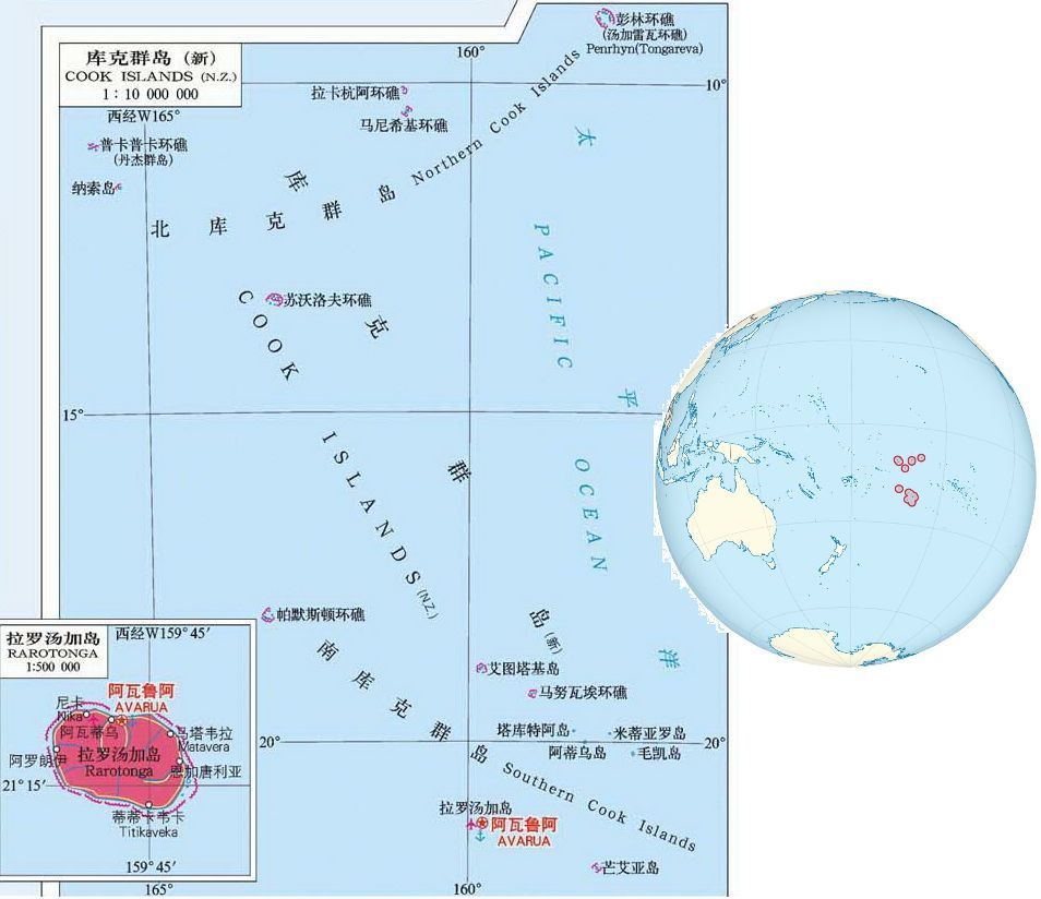 库克群岛地图