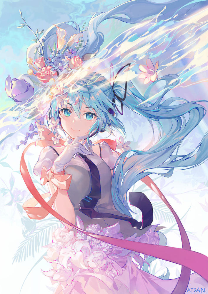 初音未来二次元动漫壁纸,画师atdan笔下的唯美miku