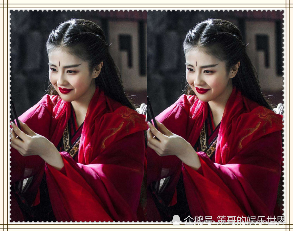 同样是眉间朱砂,三七莲花清丽,招摇一条线就很霸气,却