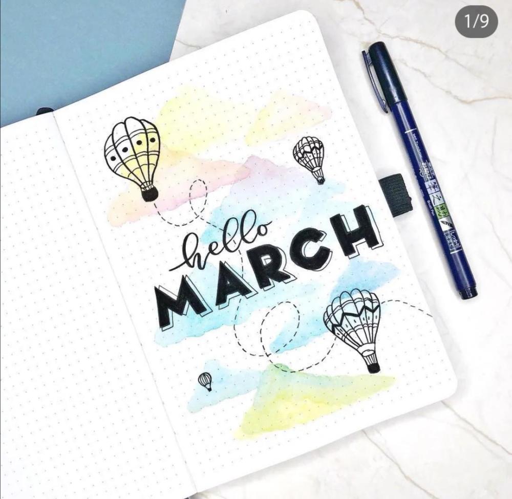 三月份的手帐封面设计分享,选一个用起来吧!