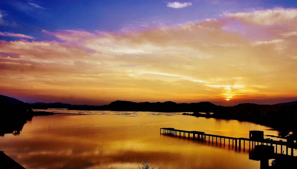 湖南娄底:实拍夕阳下的风景