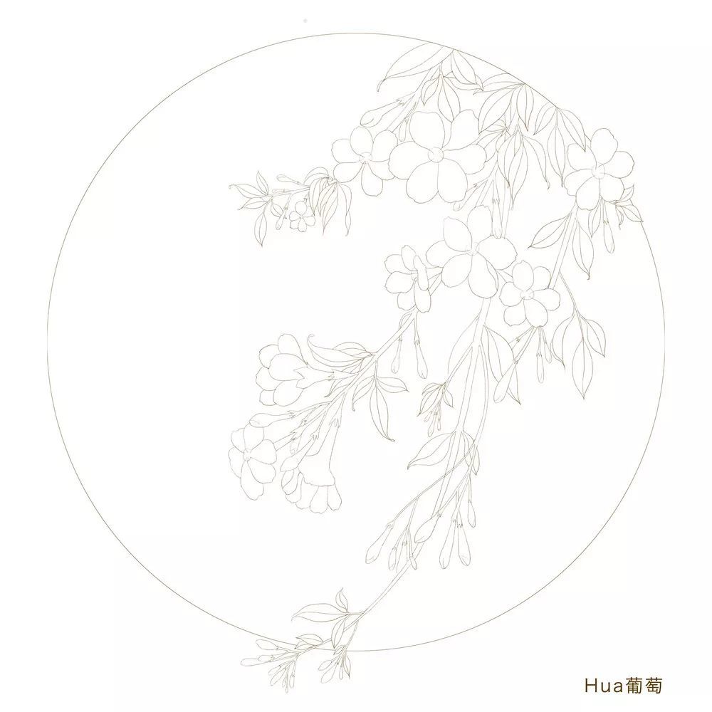 古风黑白线描 | 我曾以为这是个黑白的世界，直到遇见你