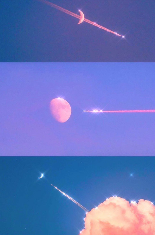图片中,这是一张拼接的图片,可以看得出来,这是分为三个阶段的流星