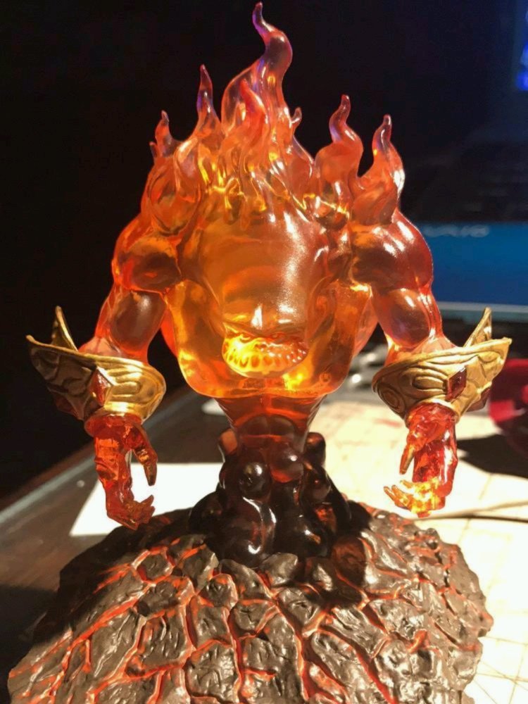 温度逐渐升高!魔兽世界火元素手办,这是满分级别的发光特效