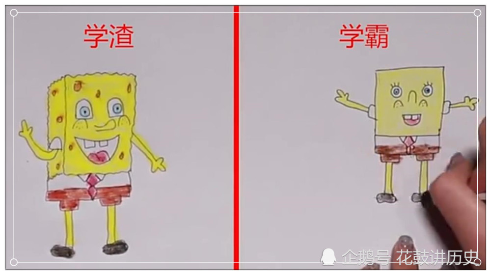 学霸vs学渣画画,看到成品后,网友:学霸也不是万能的