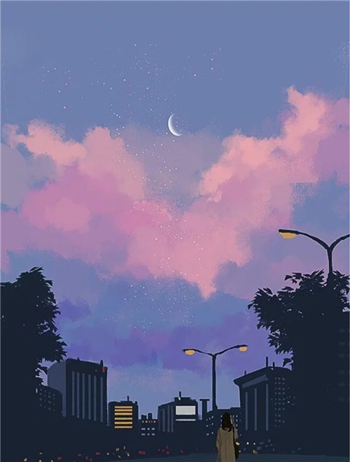 唯美系浪漫风插画壁纸: