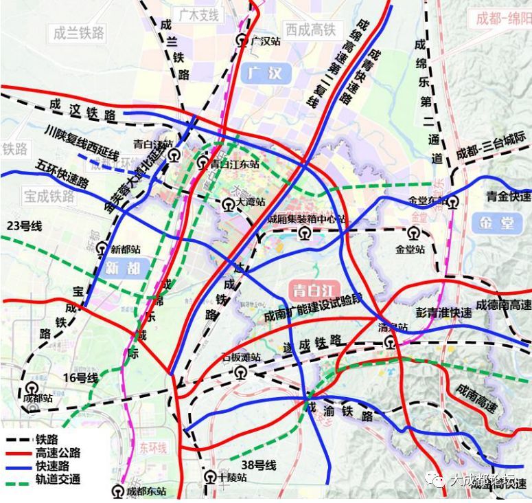 成都市青白江区最新交通规划