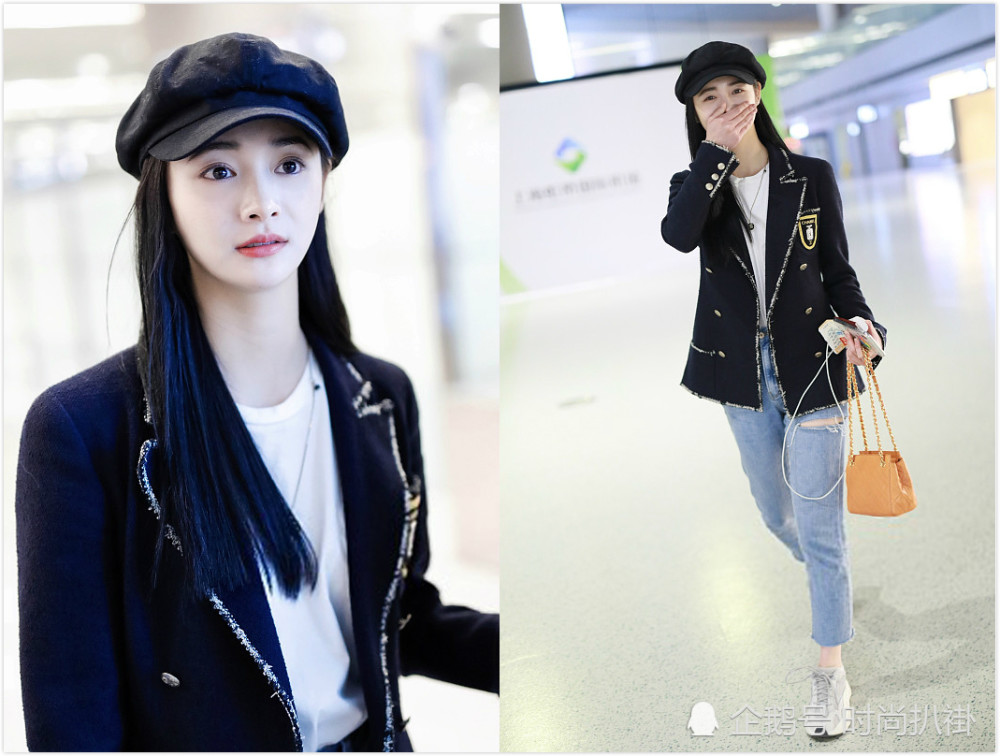 周洁琼穿6万块的西装外套现身机场,这阔气哪像一个20岁少女?