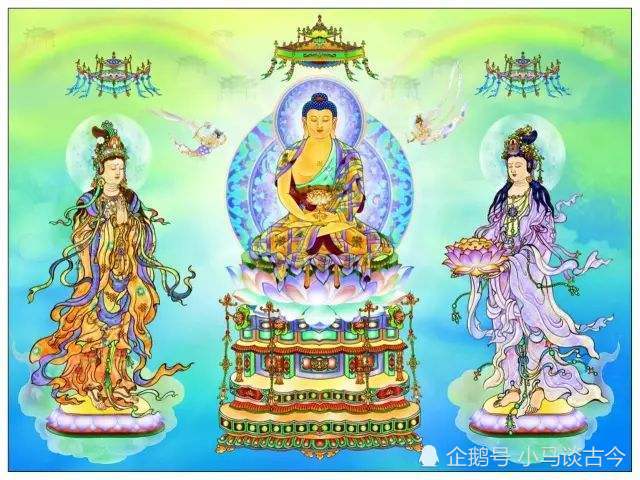 佛教东方三圣——药师佛,月光菩萨,日光菩萨,去病增寿