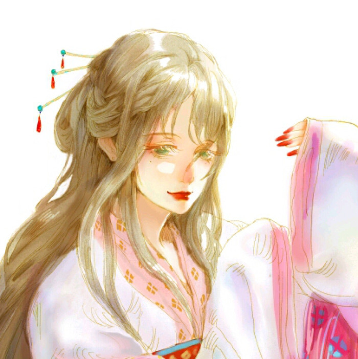 古风·女生头像:行至朝雾里,坠入暮云间,与星辉一同为