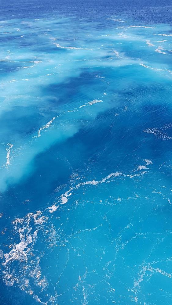 蓝色海洋系壁纸:青春的舟,飘摇的,曲折的,渡过了时间的海